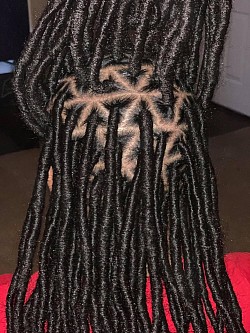 Triangle part goddess locs