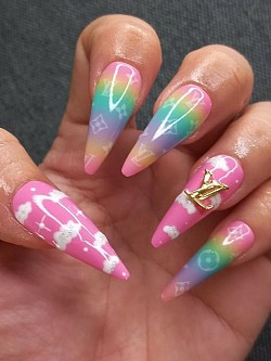 LV Smoothie Nails $50